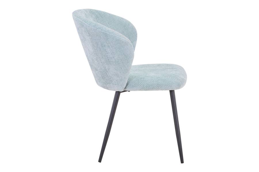 Καρέκλα Karg pakoworld σιέλ ύφασμα-πόδι μαύρο μέταλλο 57x62x80εκ