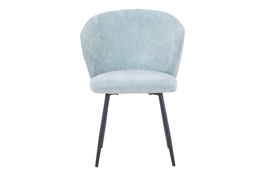 Καρέκλα Karg pakoworld σιέλ ύφασμα-πόδι μαύρο μέταλλο 57x62x80εκ