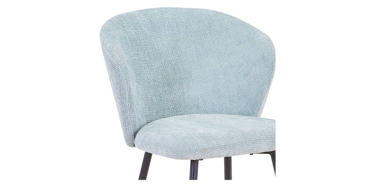 Καρέκλα Karg pakoworld σιέλ ύφασμα-πόδι μαύρο μέταλλο 57x62x80εκ