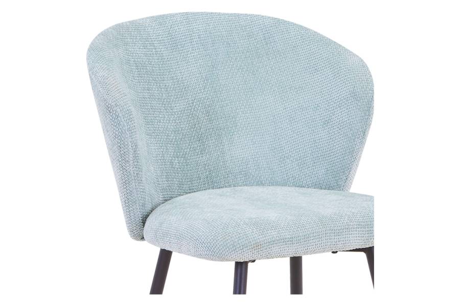 Καρέκλα Karg pakoworld σιέλ ύφασμα-πόδι μαύρο μέταλλο 57x62x80εκ