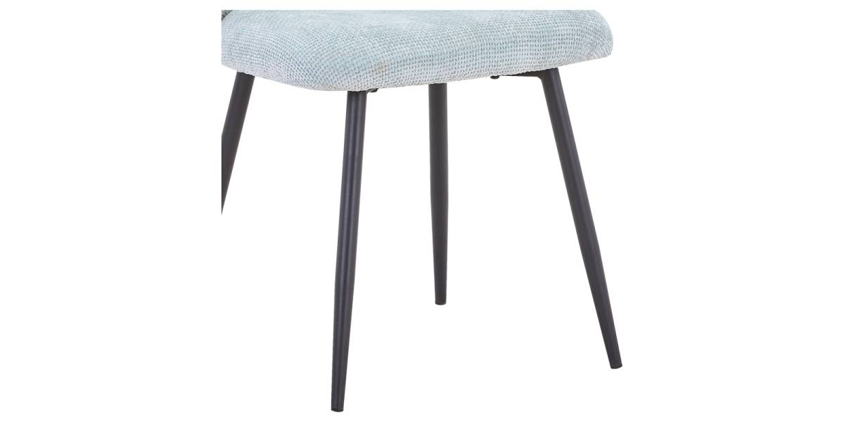 Καρέκλα Karg pakoworld σιέλ ύφασμα-πόδι μαύρο μέταλλο 57x62x80εκ