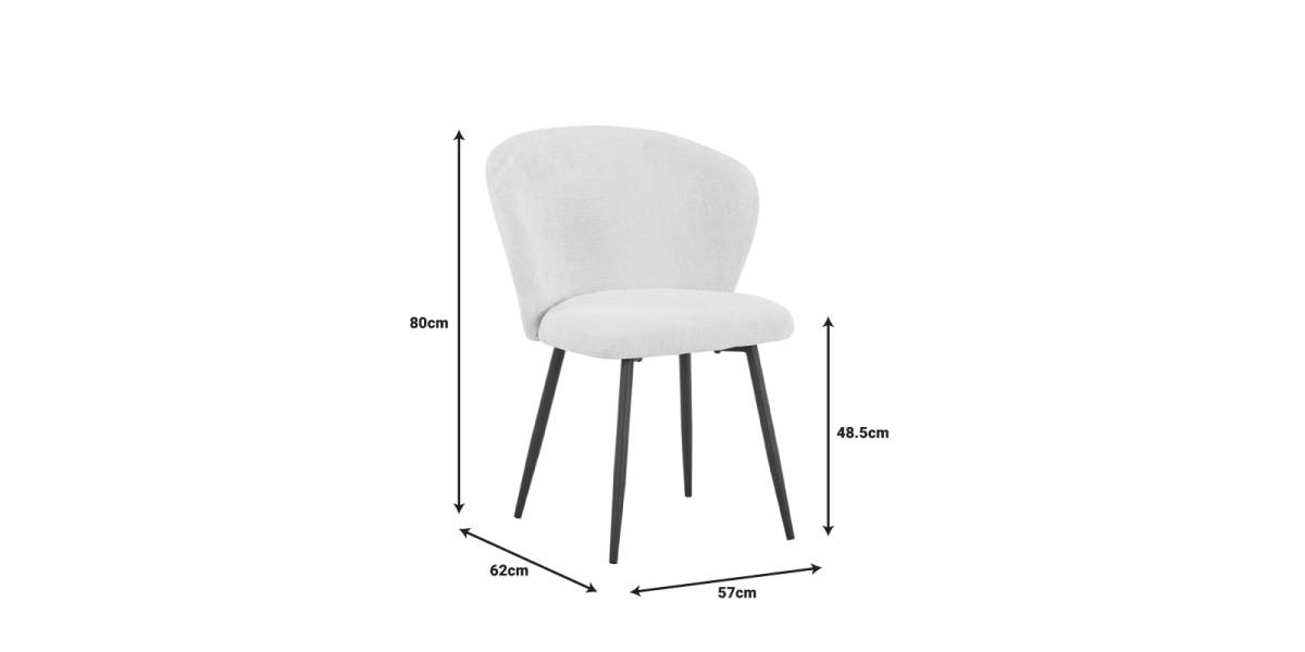 Καρέκλα Karg pakoworld σιέλ ύφασμα-πόδι μαύρο μέταλλο 57x62x80εκ