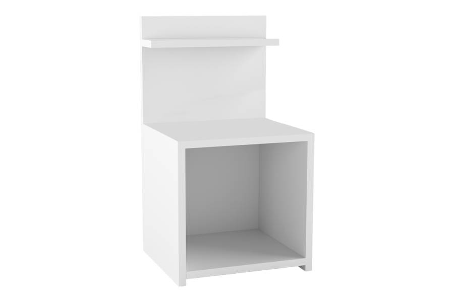 Κομοδίνο Kassito pakoworld μελαμίνη σε λευκή απόχρωση 35x32x63εκ