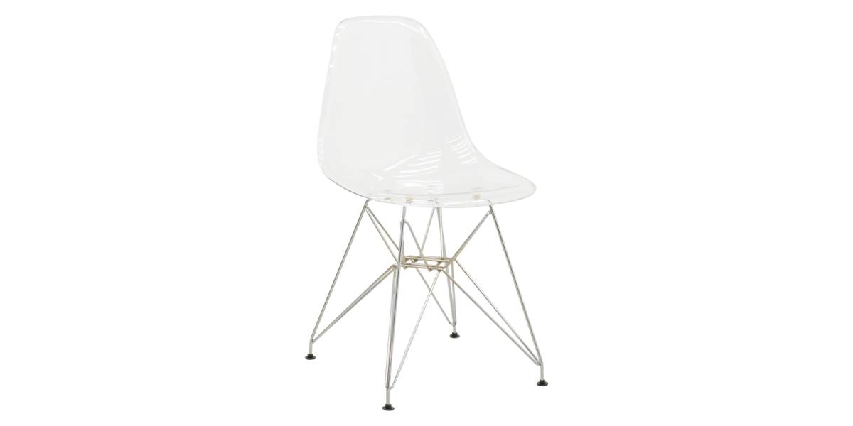 Καρέκλα Adelle pakoworld PP διάφανο-inox πόδι 46x55x81εκ