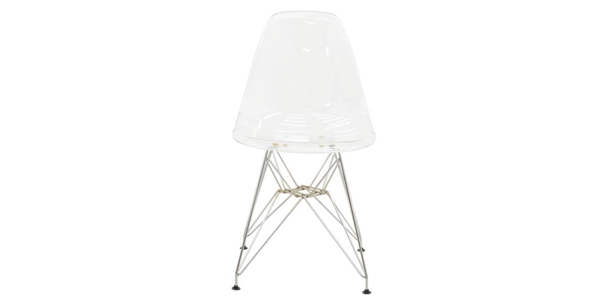 Καρέκλα Adelle pakoworld PP διάφανο-inox πόδι 46x55x81εκ