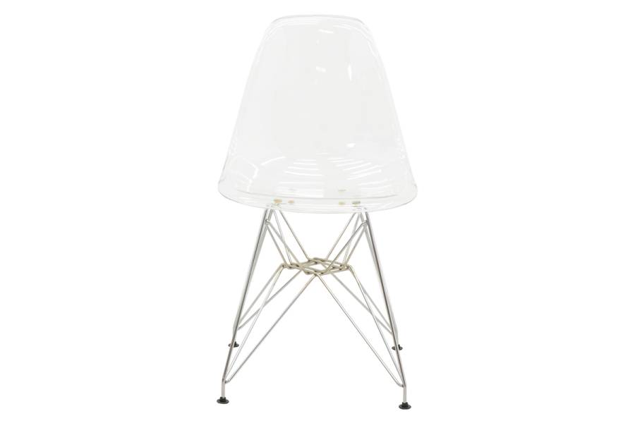 Καρέκλα Adelle pakoworld PP διάφανο-inox πόδι 46x55x81εκ