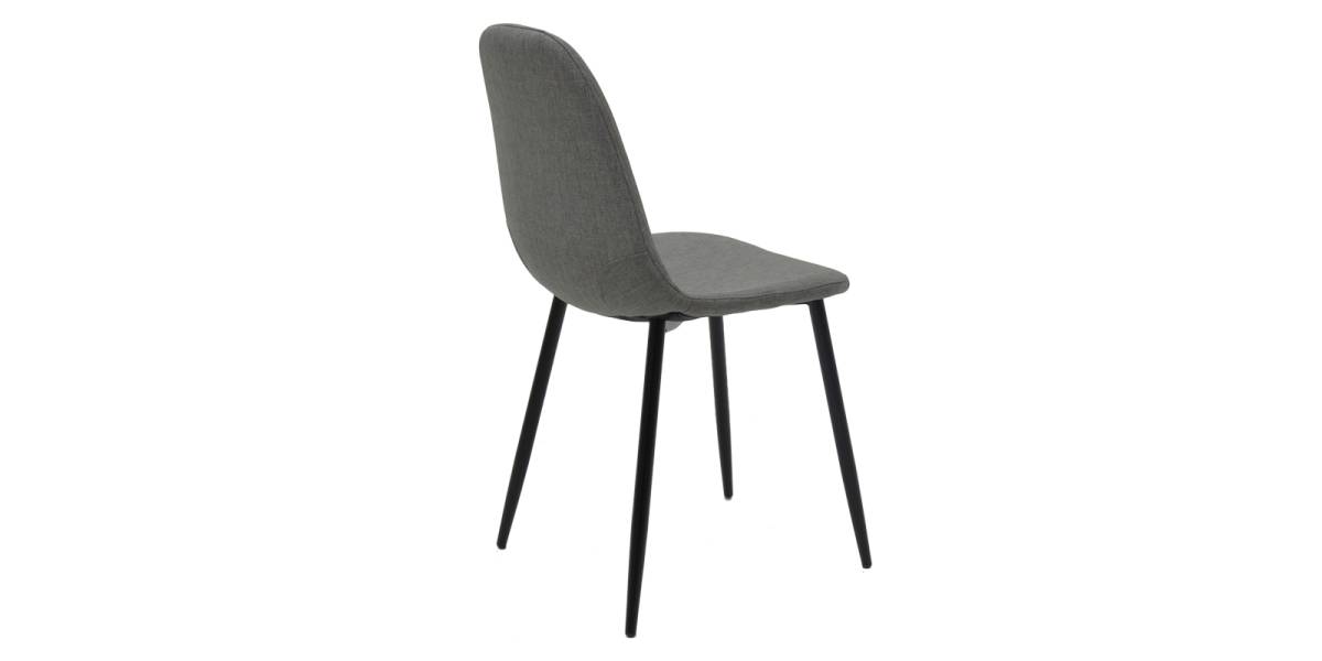 Τραπεζαρία Gustas-Bella pakoworld σετ 5τμχ γκρι μαρμάρου sintered stone-μαύρο μέταλλο 120x60x75εκ