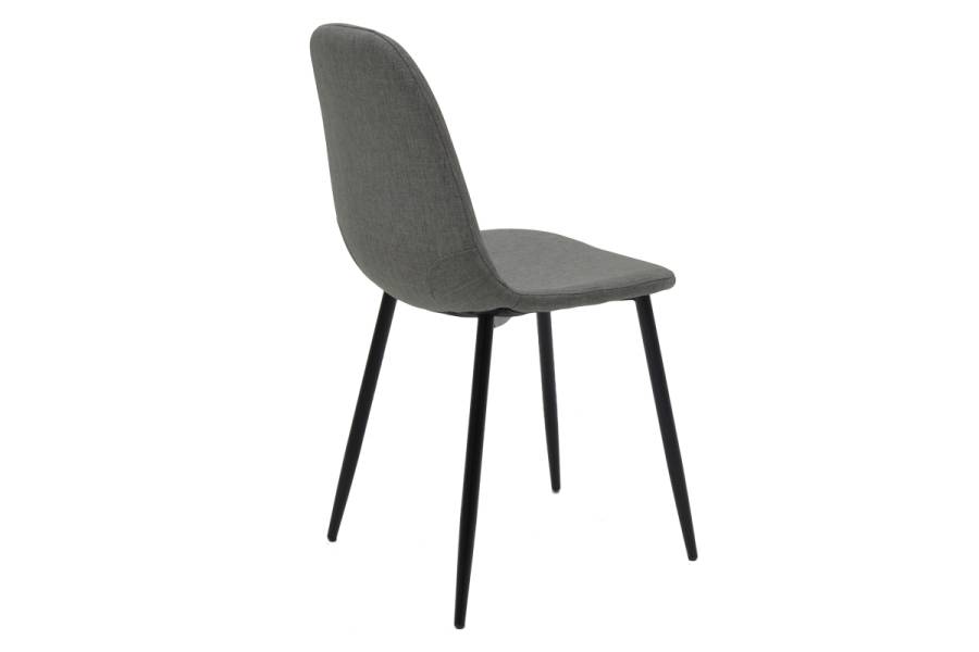 Τραπεζαρία Gustas-Bella pakoworld σετ 5τμχ γκρι μαρμάρου sintered stone-μαύρο μέταλλο 120x60x75εκ