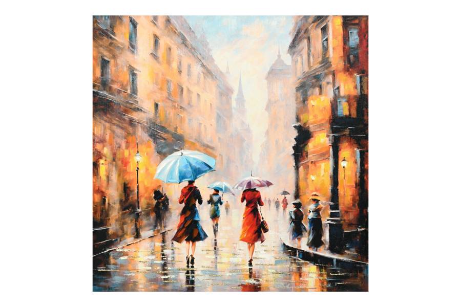 Πίνακας σε καμβά Nightdream II Inart 100x3x100εκ
