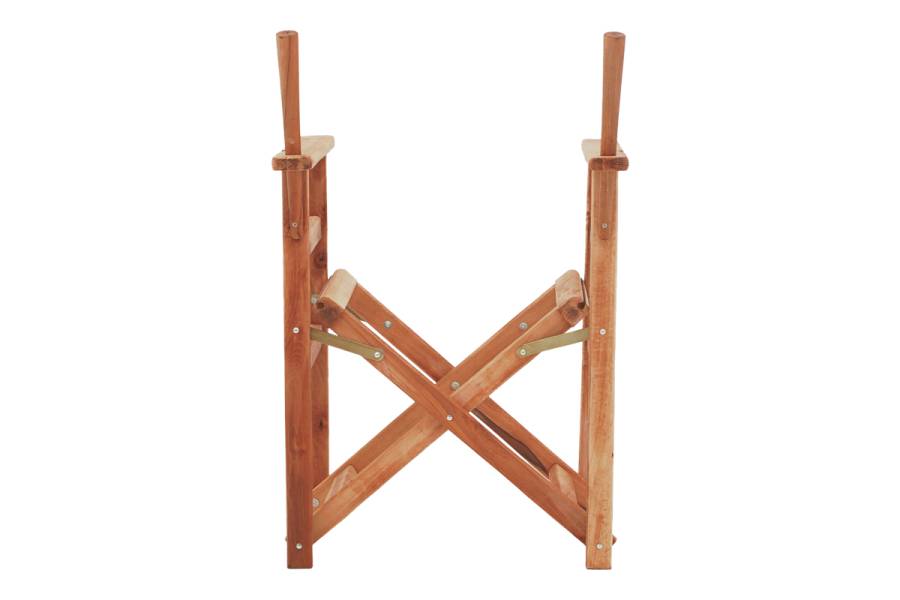 Σκελετός πολυθρόνας σκηνοθέτη Kompa pakoworld μασίφ ξύλο οξιάς σε καρυδί απόχρωση 56.5x54x88εκ