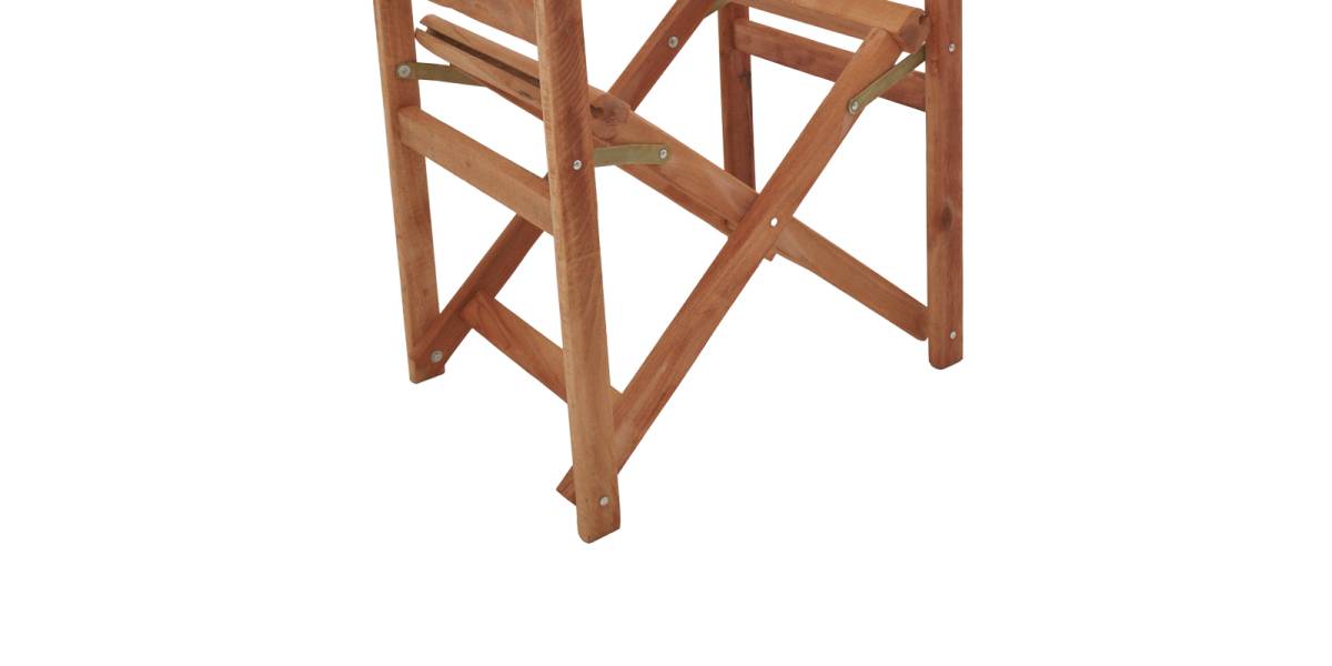 Σκελετός πολυθρόνας σκηνοθέτη Kompa pakoworld μασίφ ξύλο οξιάς σε καρυδί απόχρωση 56.5x54x88εκ