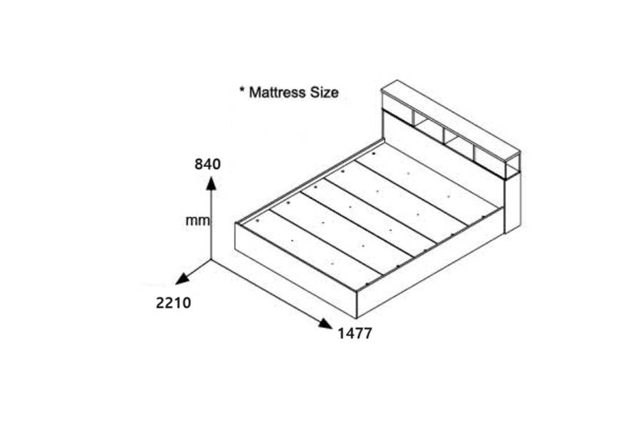 Κρεβάτι OLYMPUS pakoworld σε χρώμα λευκό 140x200εκ