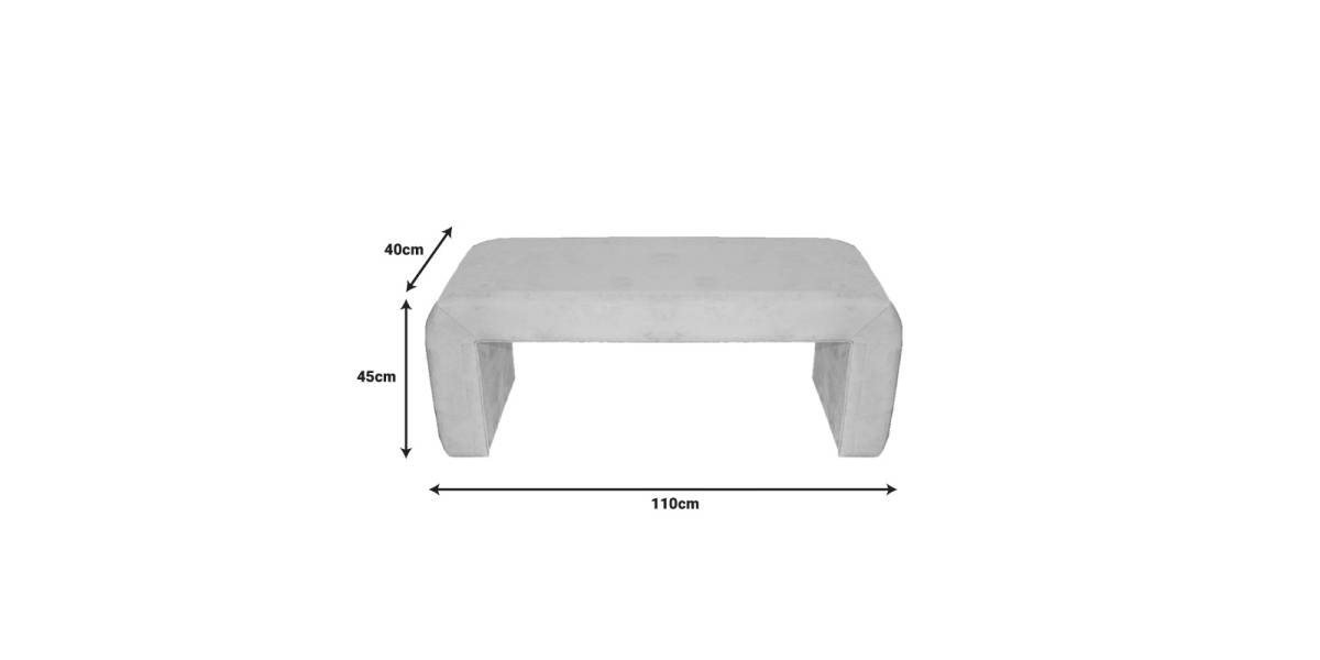 Σκαμπό Gagga Inart βελούδο σε μπεζ απόχρωση 110x40x45εκ