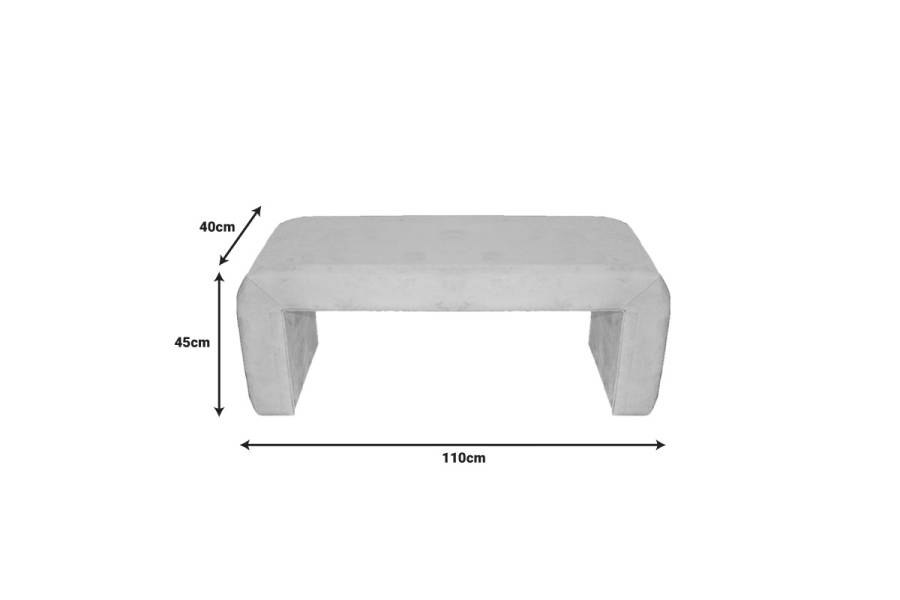 Σκαμπό Gagga Inart βελούδο σε μπεζ απόχρωση 110x40x45εκ