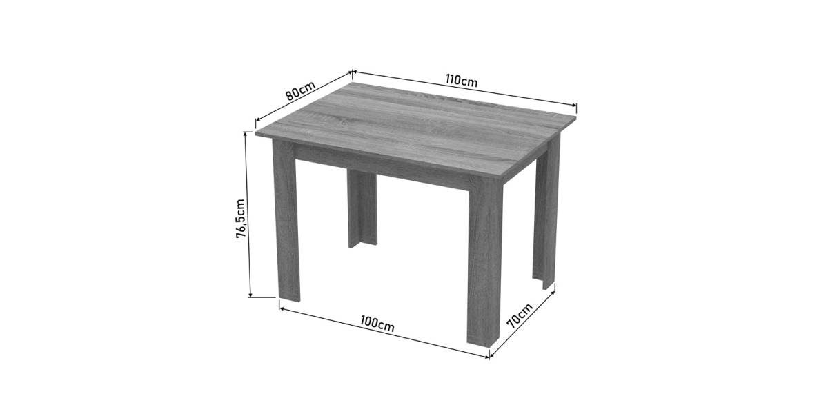Τραπέζι Manka pakoworld σε wenge απόχρωση 110x80x77εκ