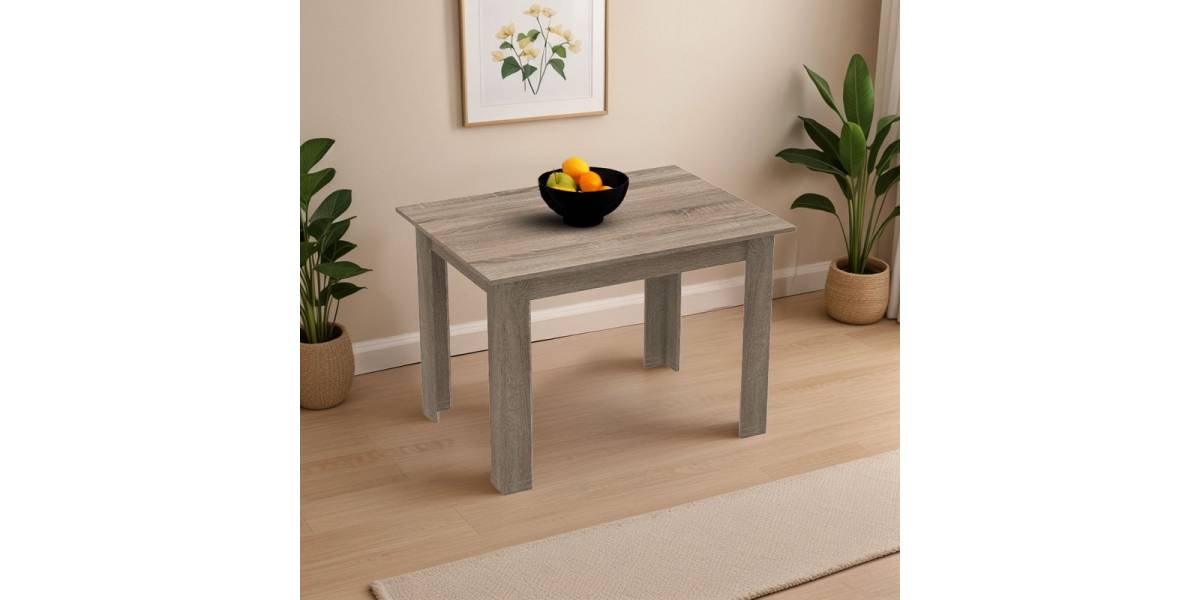 Τραπέζι Manka pakoworld σε sonoma truffle απόχρωση 110x80x77εκ