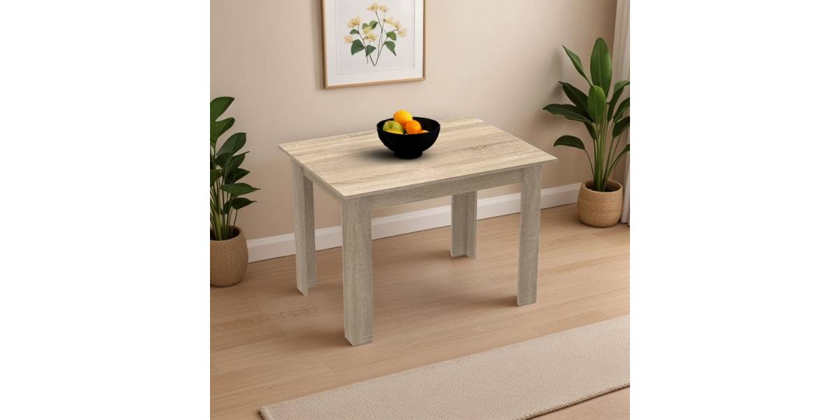 Τραπέζι Manka pakoworld σε sonoma απόχρωση 110x80x77εκ