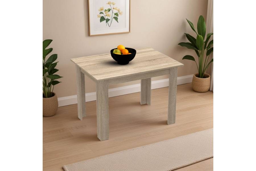 Τραπέζι Manka pakoworld σε sonoma απόχρωση 110x80x77εκ