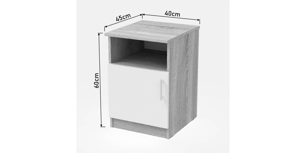 Κομοδίνο Galdi pakoworld σε sonoma απόχρωση 40x45x60εκ