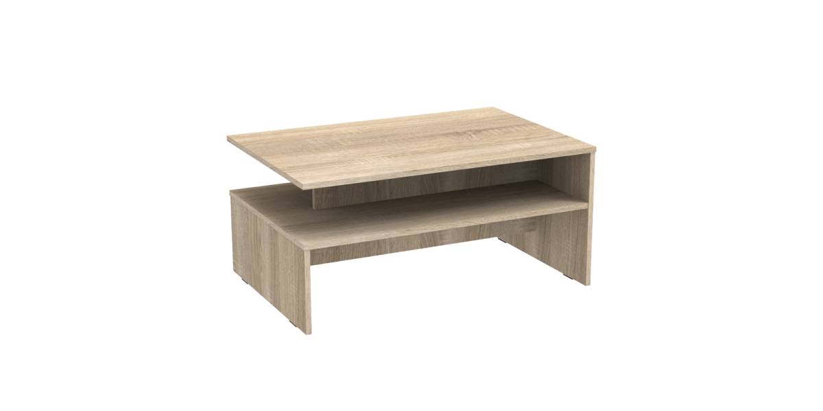 Τραπέζι σαλονιού Kolya pakoworld σε sonoma απόχρωση 90x60x42.3εκ