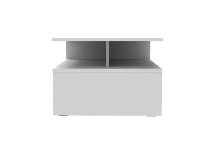 Τραπέζι σαλονιού Kolya pakoworld σε λευκή απόχρωση 90x60x42.3εκ