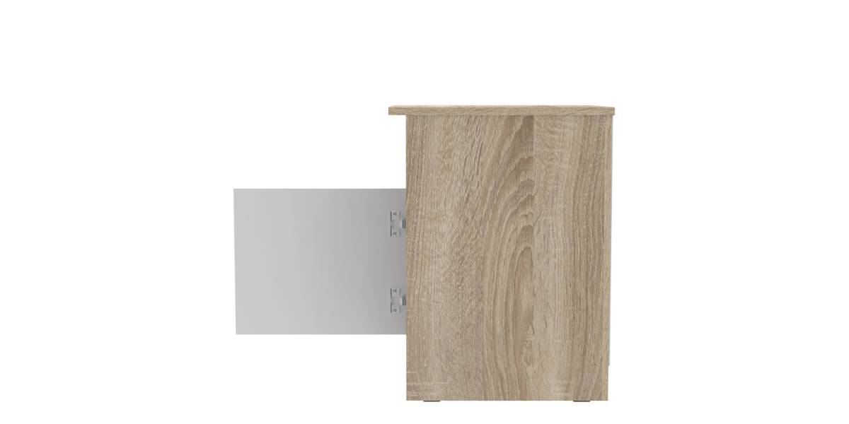 Κομοδίνο Galdi pakoworld σε sonoma-λευκή απόχρωση 40x45x60εκ