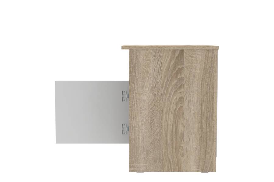 Κομοδίνο Galdi pakoworld σε sonoma-λευκή απόχρωση 40x45x60εκ