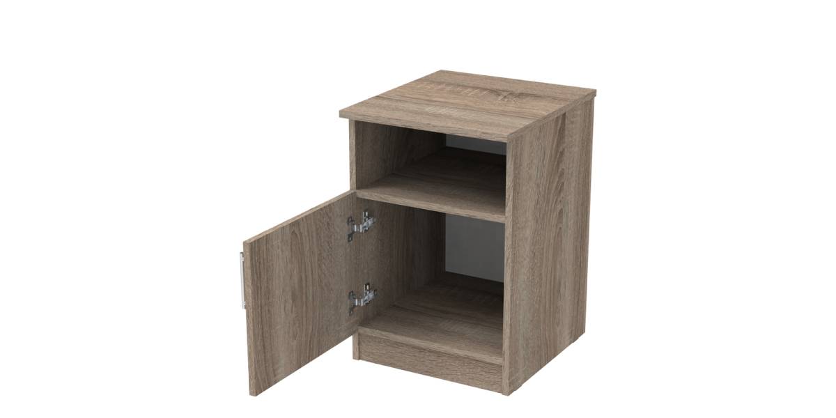 Κομοδίνο Galdi pakoworld σε sonoma truffle απόχρωση 40x45x60εκ