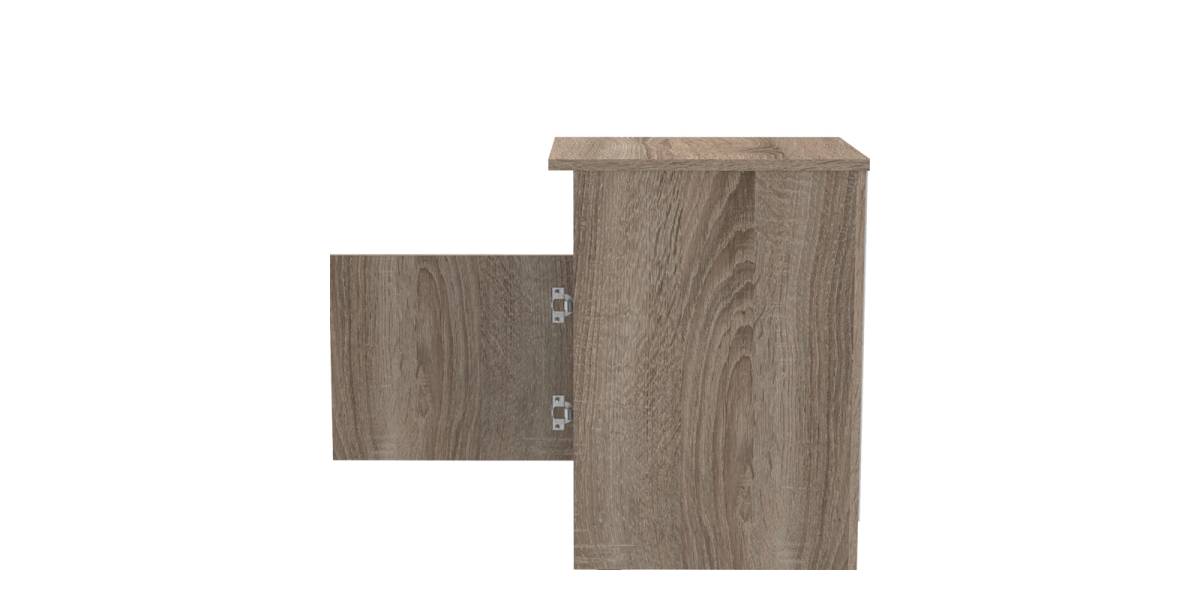 Κομοδίνο Galdi pakoworld σε sonoma truffle απόχρωση 40x45x60εκ