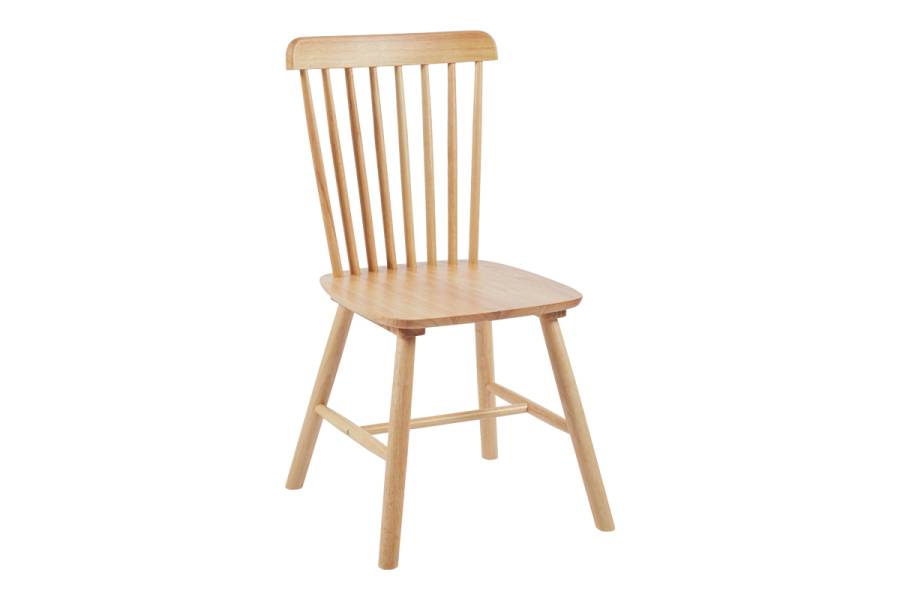 Καρέκλα Melia pakoworld rubberwood σε φυσική απόχρωση 45x51x87εκ