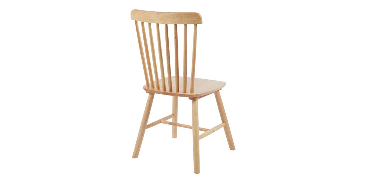 Καρέκλα Melia pakoworld rubberwood σε φυσική απόχρωση 45x51x87εκ