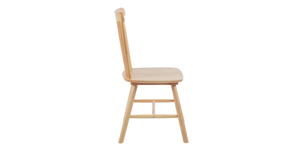 Καρέκλα Melia pakoworld rubberwood σε φυσική απόχρωση 45x51x87εκ