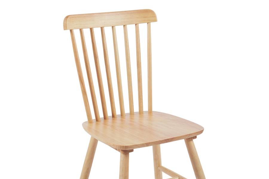 Καρέκλα Melia pakoworld rubberwood σε φυσική απόχρωση 45x51x87εκ