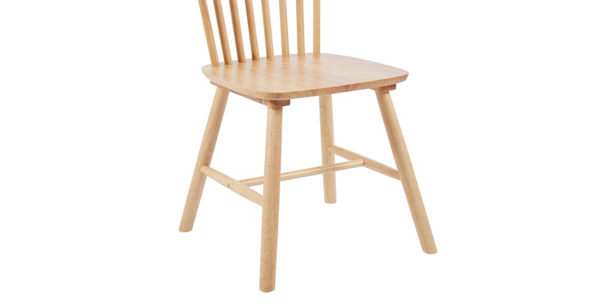 Καρέκλα Melia pakoworld rubberwood σε φυσική απόχρωση 45x51x87εκ