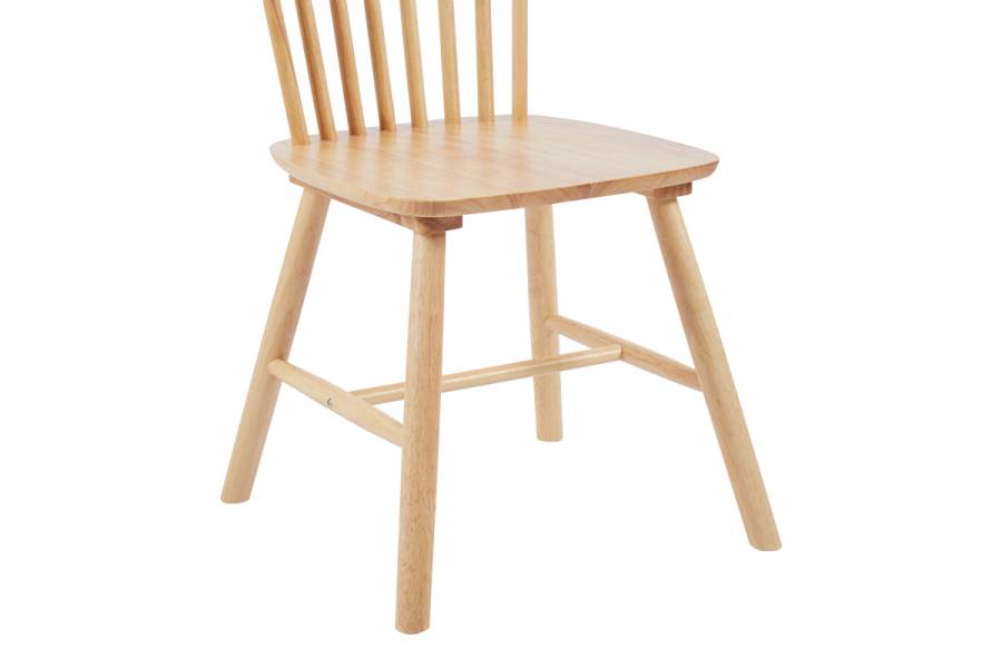 Καρέκλα Melia pakoworld rubberwood σε φυσική απόχρωση 45x51x87εκ