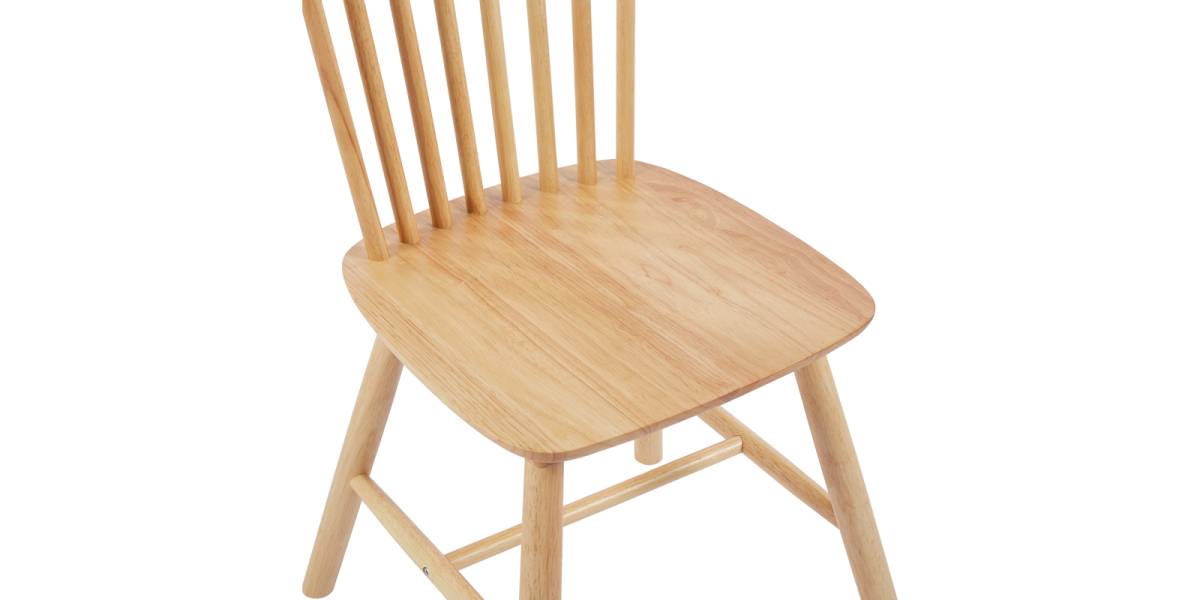 Καρέκλα Melia pakoworld rubberwood σε φυσική απόχρωση 45x51x87εκ