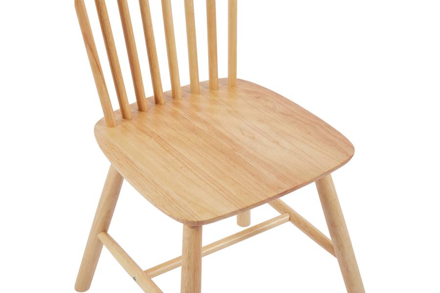 Καρέκλα Melia pakoworld rubberwood σε φυσική απόχρωση 45x51x87εκ