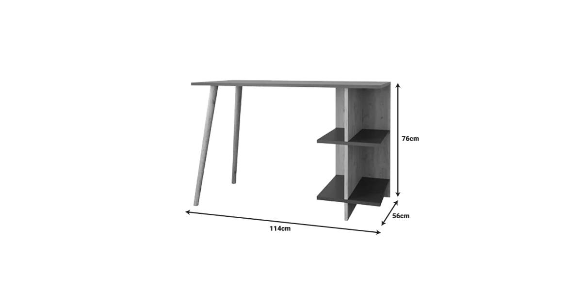 Γραφείο εργασίας Volet pakoworld σε oak- sandstone απόχρωση 114x56x76εκ