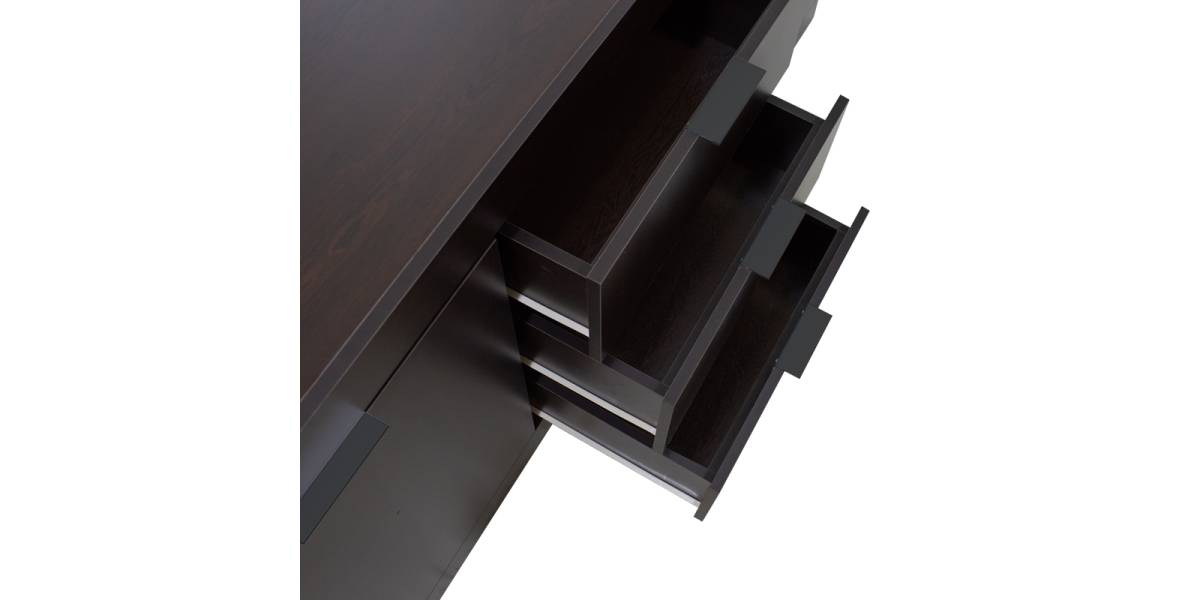 Μπουφές Doha pakoworld σε wenge απόχρωση 180x45x80.5εκ
