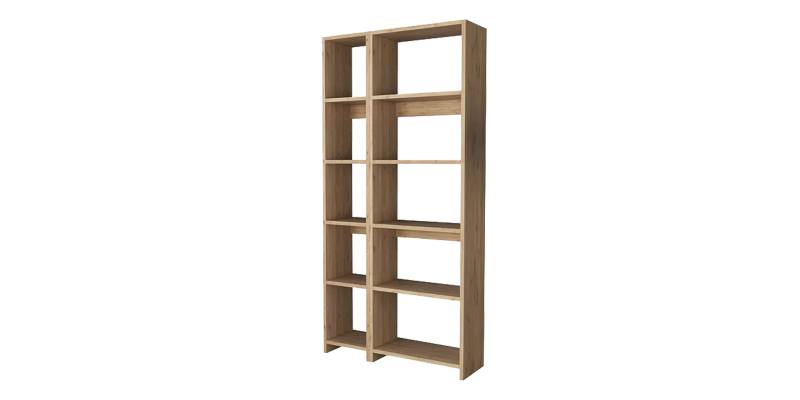 Βιβλιοθήκη Alkathi pakoworld σε oak απόχρωση 77x22x160εκ