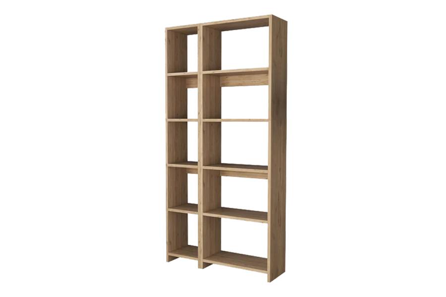 Βιβλιοθήκη Alkathi pakoworld σε oak απόχρωση 77x22x160εκ