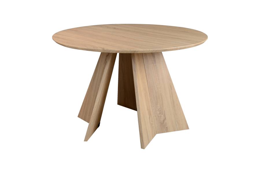Τραπέζι Bibble pakoworld MDF σε φυσική απόχρωση Φ120x76εκ