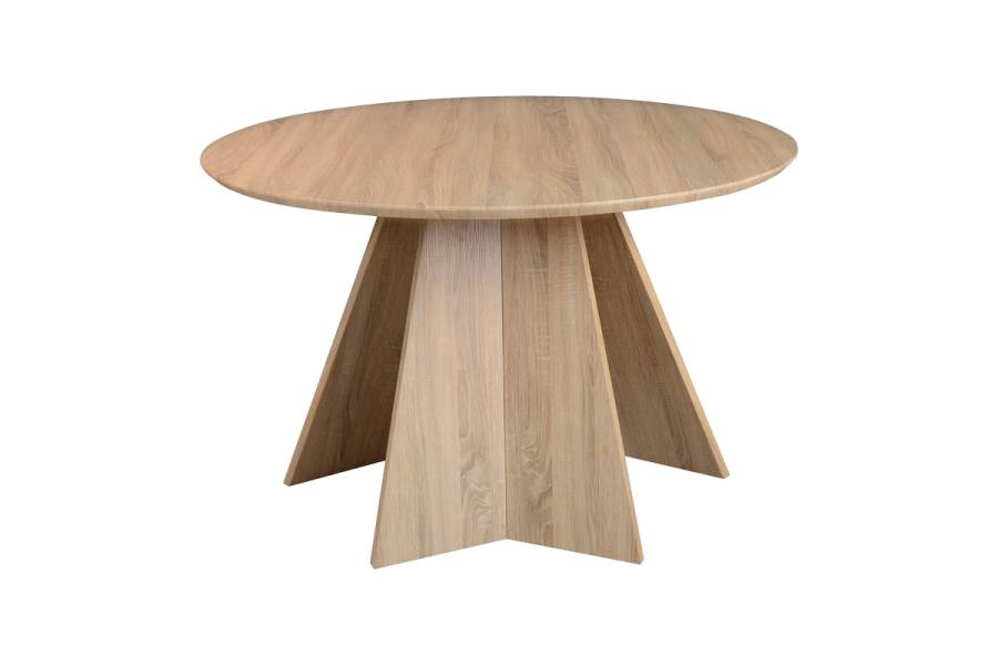 Τραπέζι Bibble pakoworld MDF σε φυσική απόχρωση Φ120x76εκ