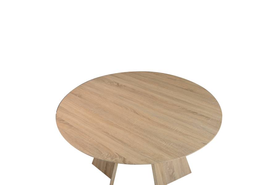Τραπέζι Bibble pakoworld MDF σε φυσική απόχρωση Φ120x76εκ