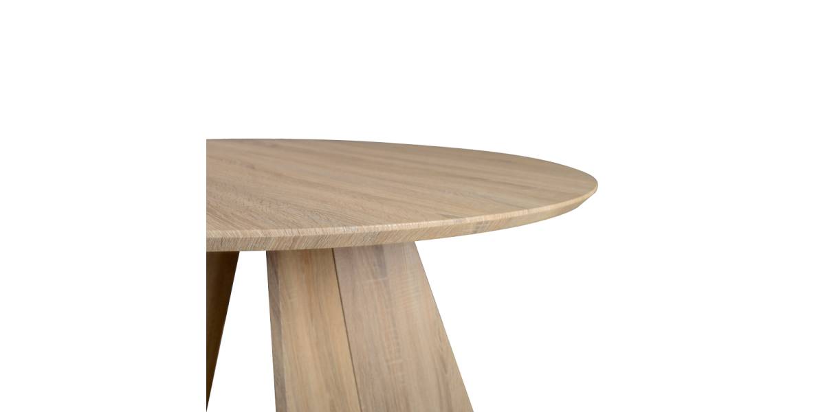 Τραπέζι Bibble pakoworld MDF σε φυσική απόχρωση Φ120x76εκ