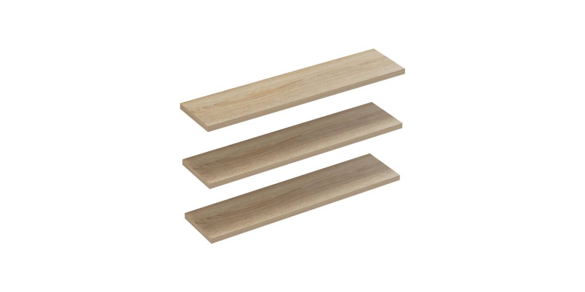 Ραφιέρα τοίχου Divar pakoworld σε sonoma απόχρωση 60x14.5x1.8εκ