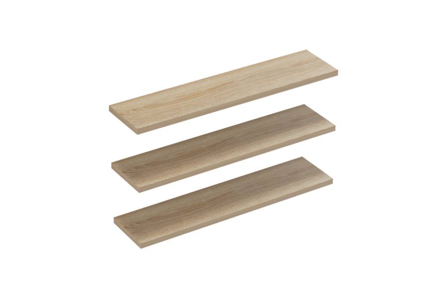 Ραφιέρα τοίχου Divar pakoworld σε sonoma απόχρωση 60x14.5x1.8εκ