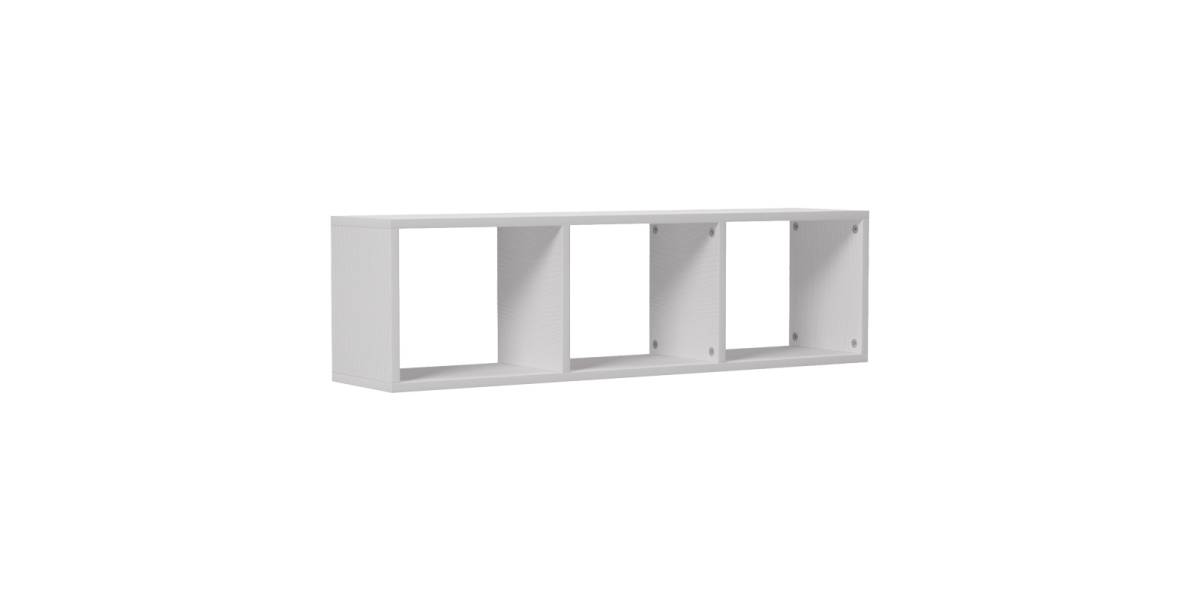 Ραφιέρα τοίχου Mikoro pakoworld σε λευκή απόχρωση 90x22x25.6εκ
