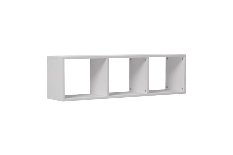 Ραφιέρα τοίχου Mikoro pakoworld σε λευκή απόχρωση 90x22x25.6εκ