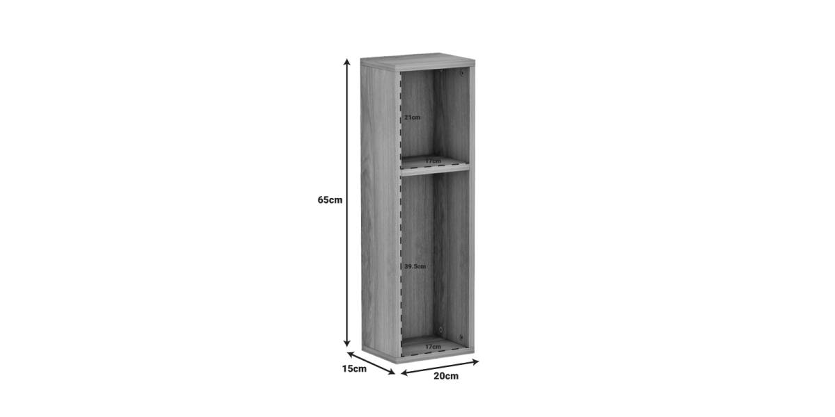 Ραφιέρα-κομοδίνο τοίχου Racks pakoworld σε sonoma απόχρωση 20x15x65εκ